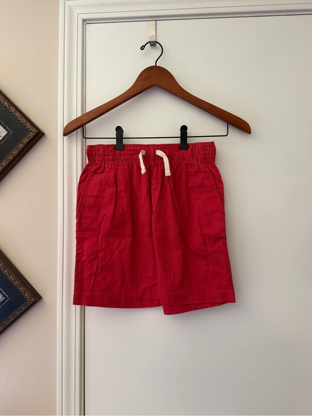 Crewcuts Bright Red Elastic Waist Drawstring Shorts